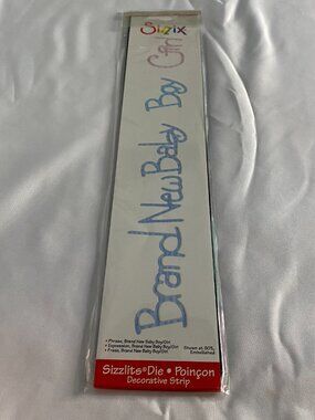 Sizzix Sizzlits Brand New Baby Boy Girl Decorative Strip Die